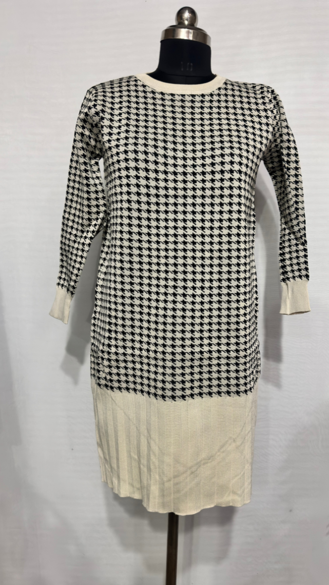 Black And White Winter Dress FC1609