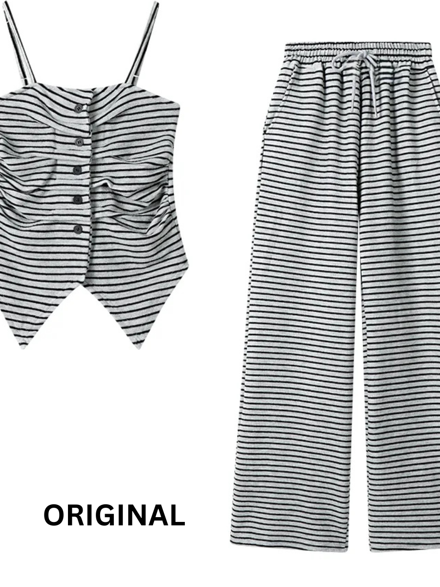 Black Strip Co- Ord FC1527