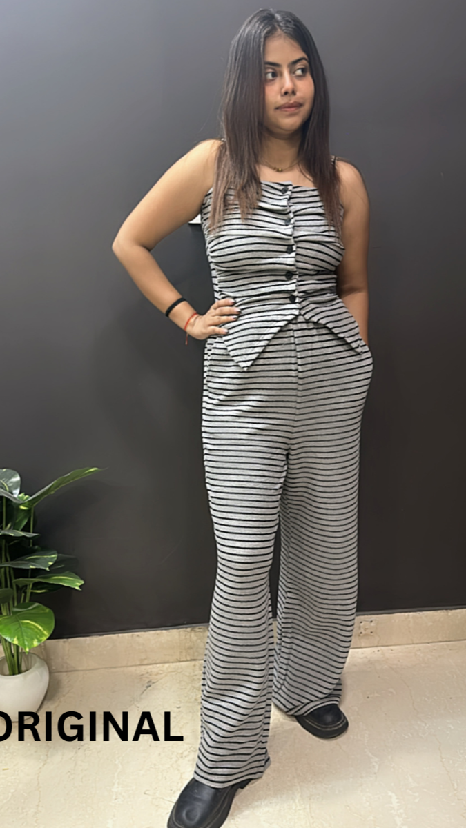 Black Strip Co- Ord FC1527