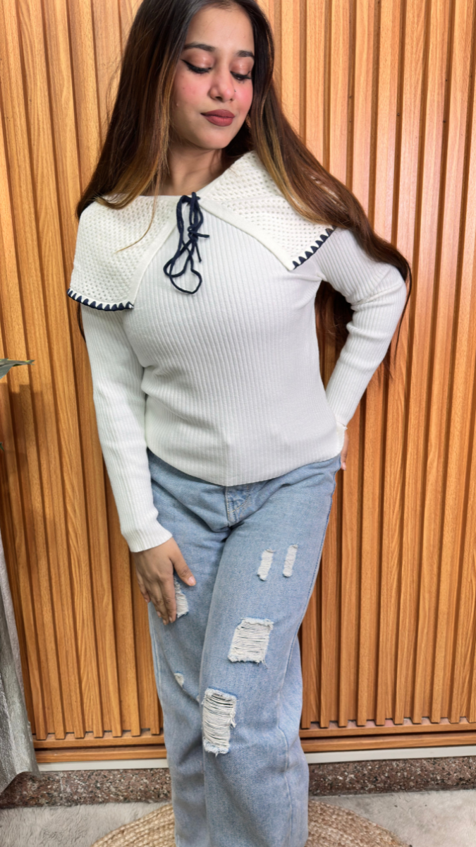 Broad Shoulder Length Collar Top FC2126