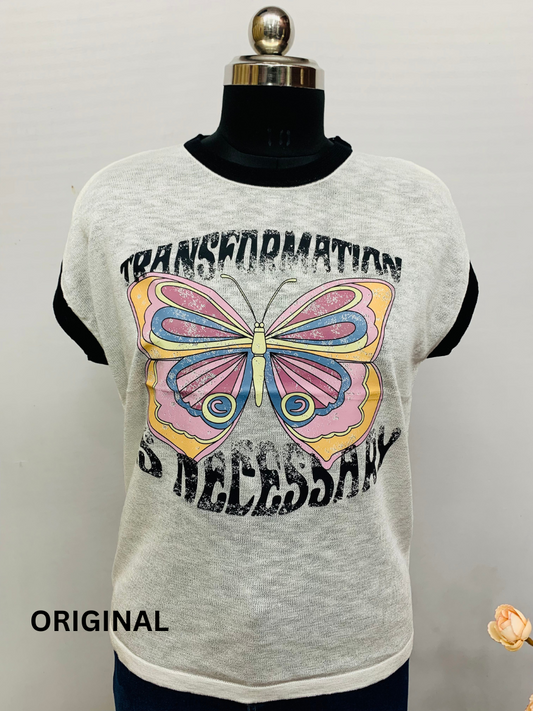 Butterfly Printed Top