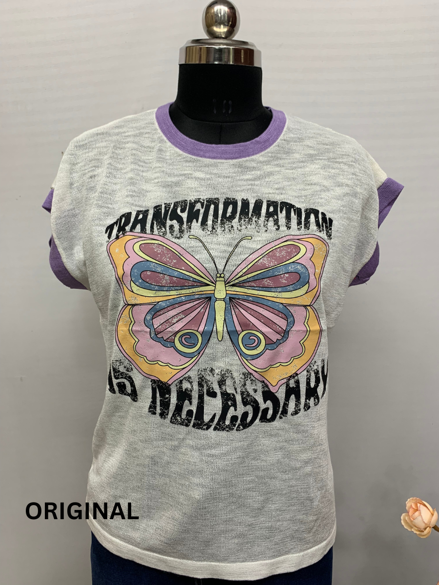 Butterfly Printed Top