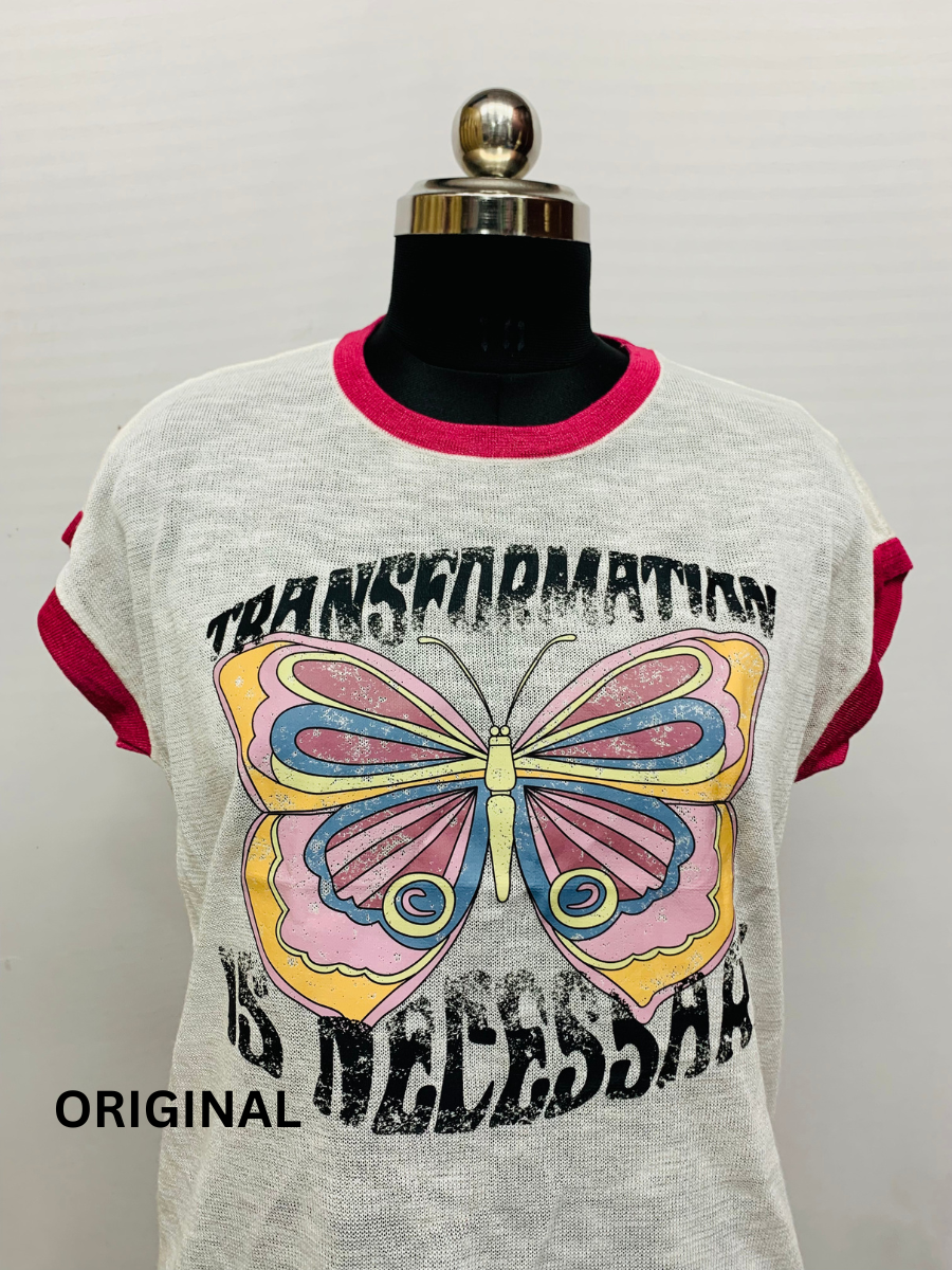 Butterfly Printed Top