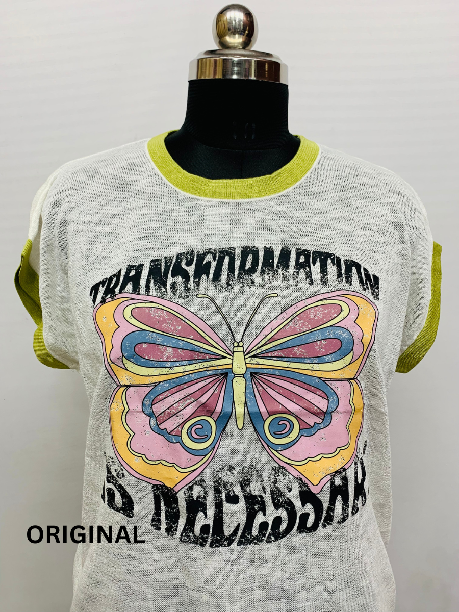 Butterfly Printed Top