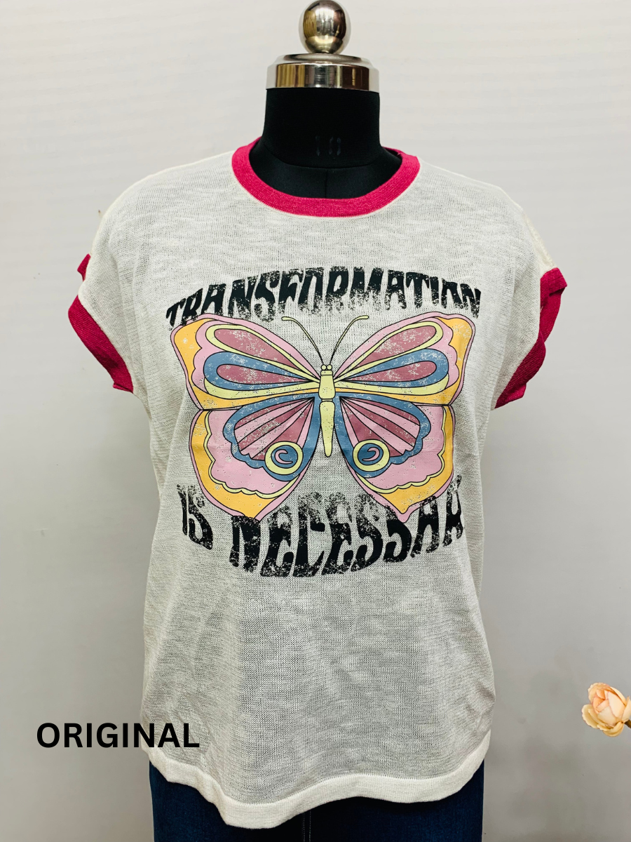 Butterfly Printed Top