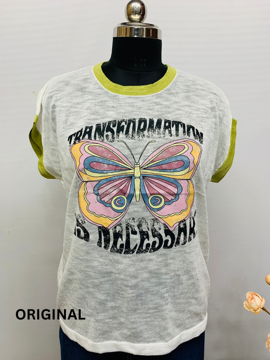 Butterfly Printed Top