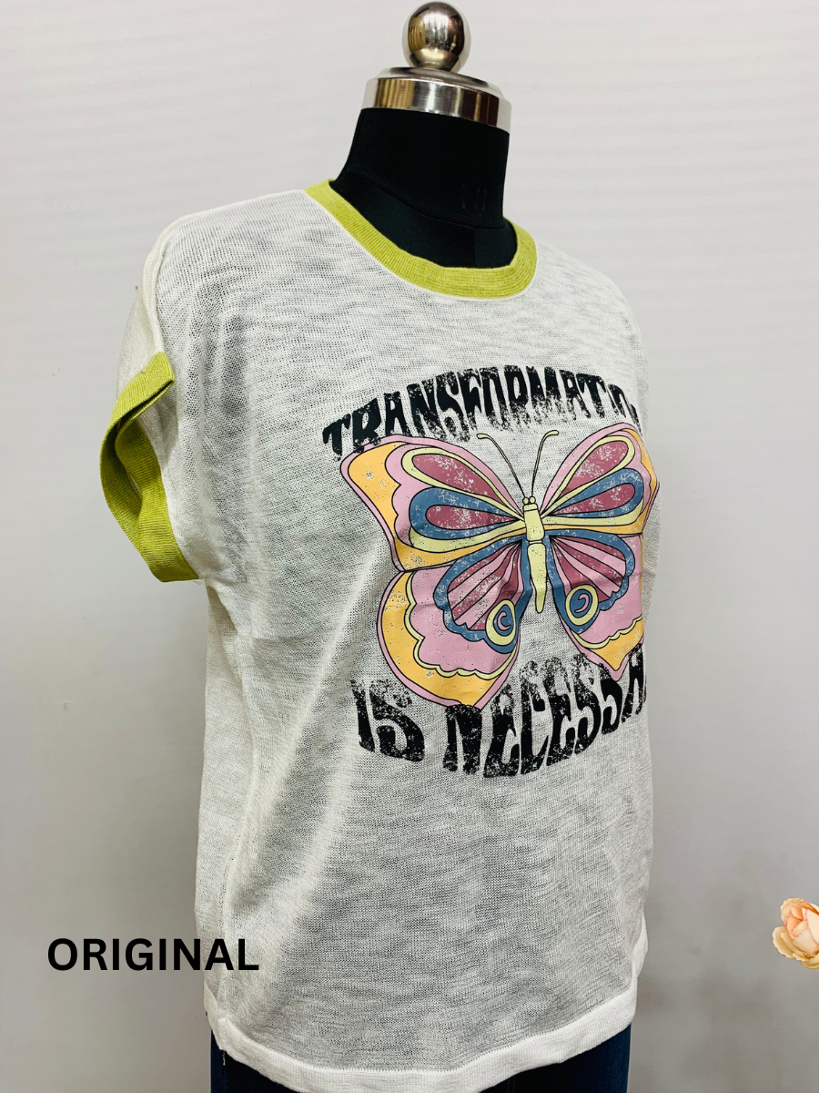 Butterfly Printed Top