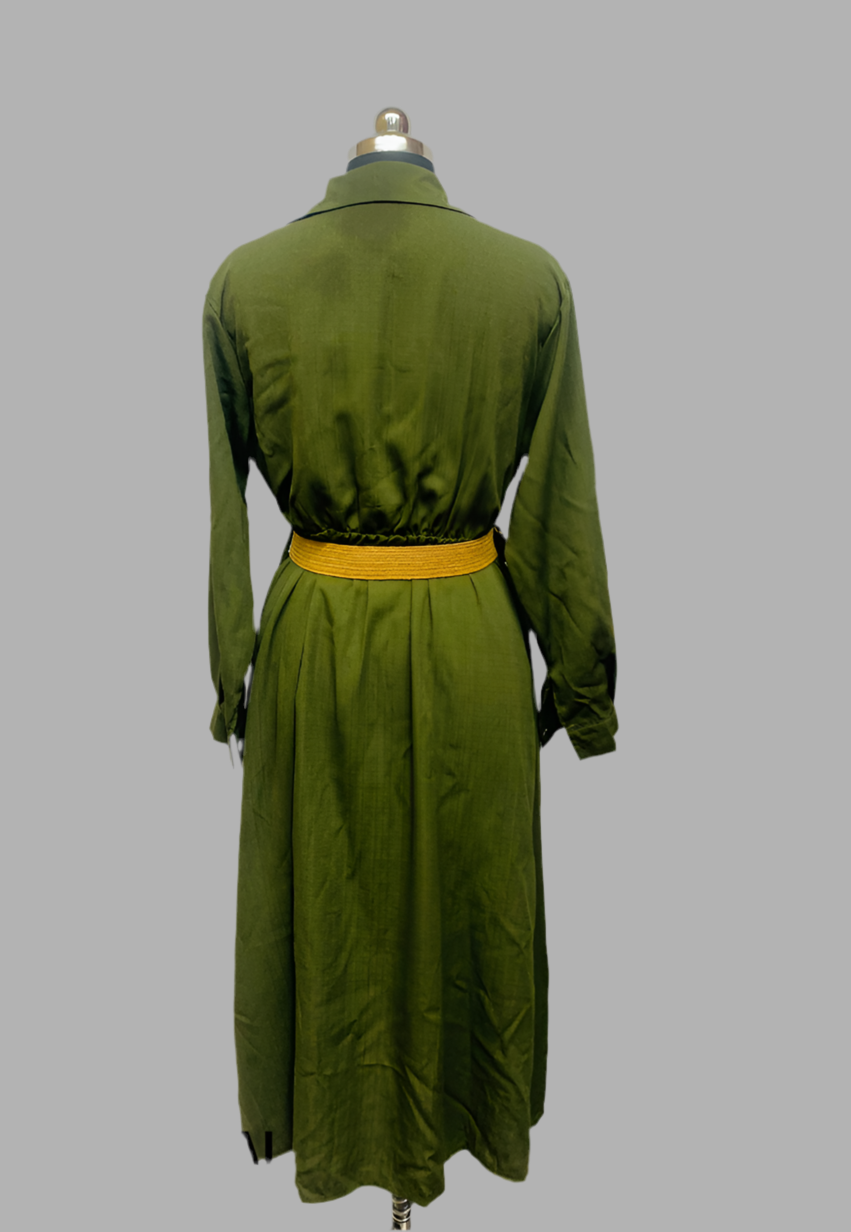 Green Midi Shirt Dress FC1138