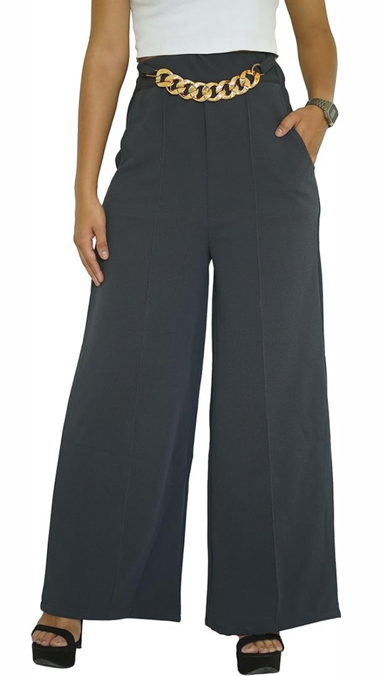 Chain Front Wide Leg Pant FC1833