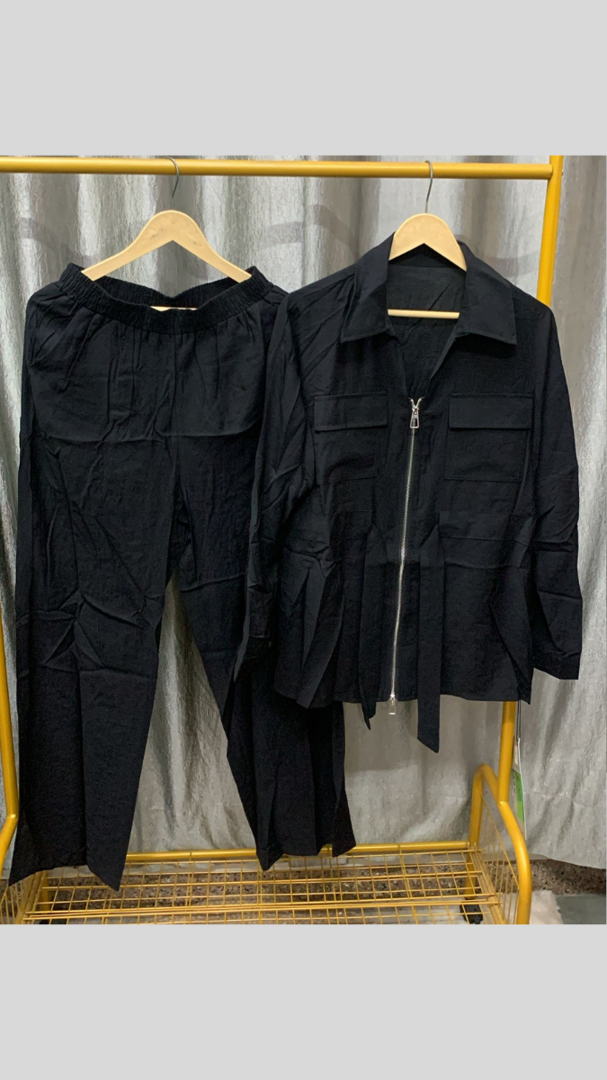 Chained Front Full Sleeve Top With Pant Coord Set FC2280