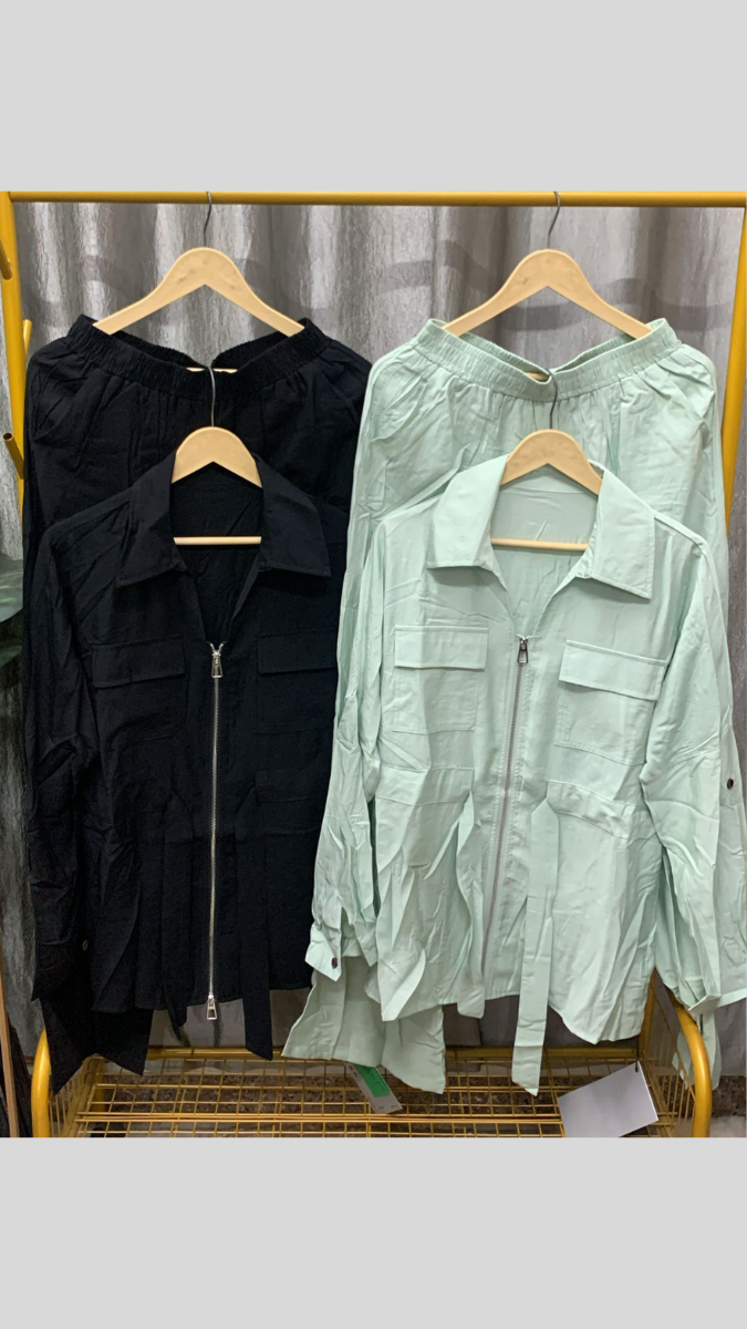 Chained Front Full Sleeve Top With Pant Coord Set FC2280