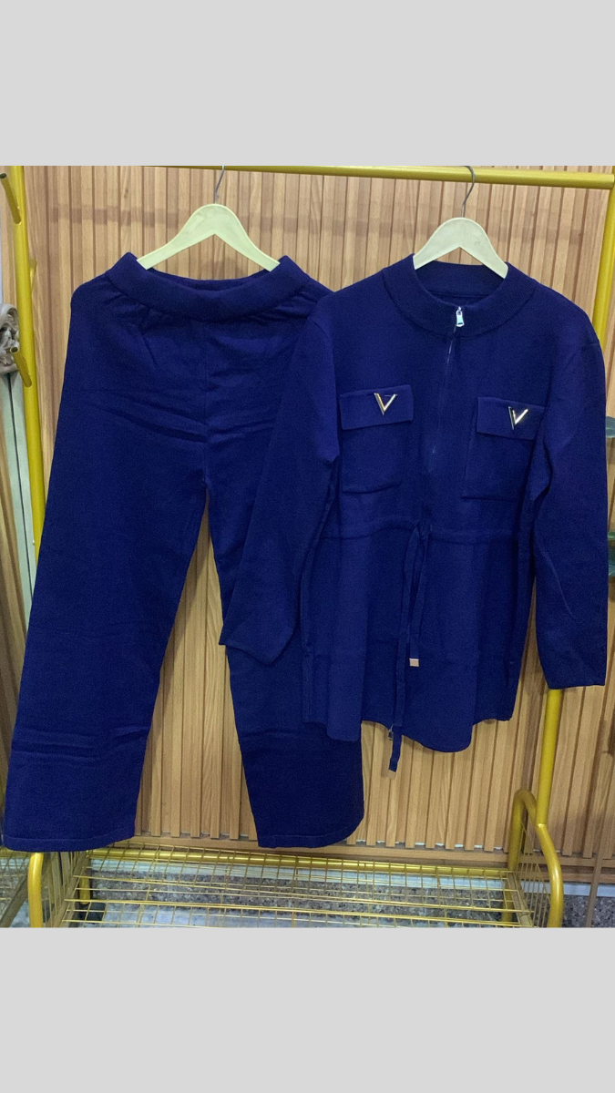 Chained Full Sleeve Top With Belt And Loose Pant Coord Set FC1984