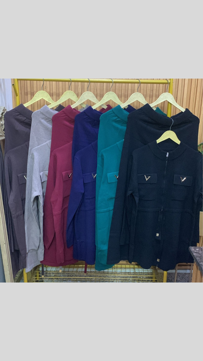 Chained Full Sleeve Top With Belt And Loose Pant Coord Set FC1984