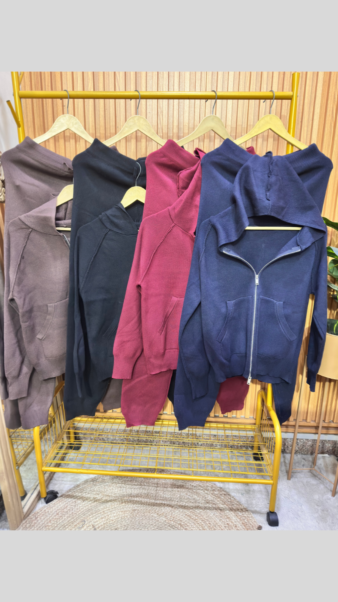 Chained Hoodie With Pant Coord Set FC1981