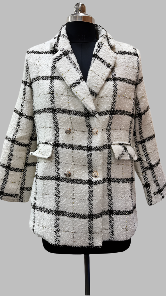 Check Designed Coat FC1798