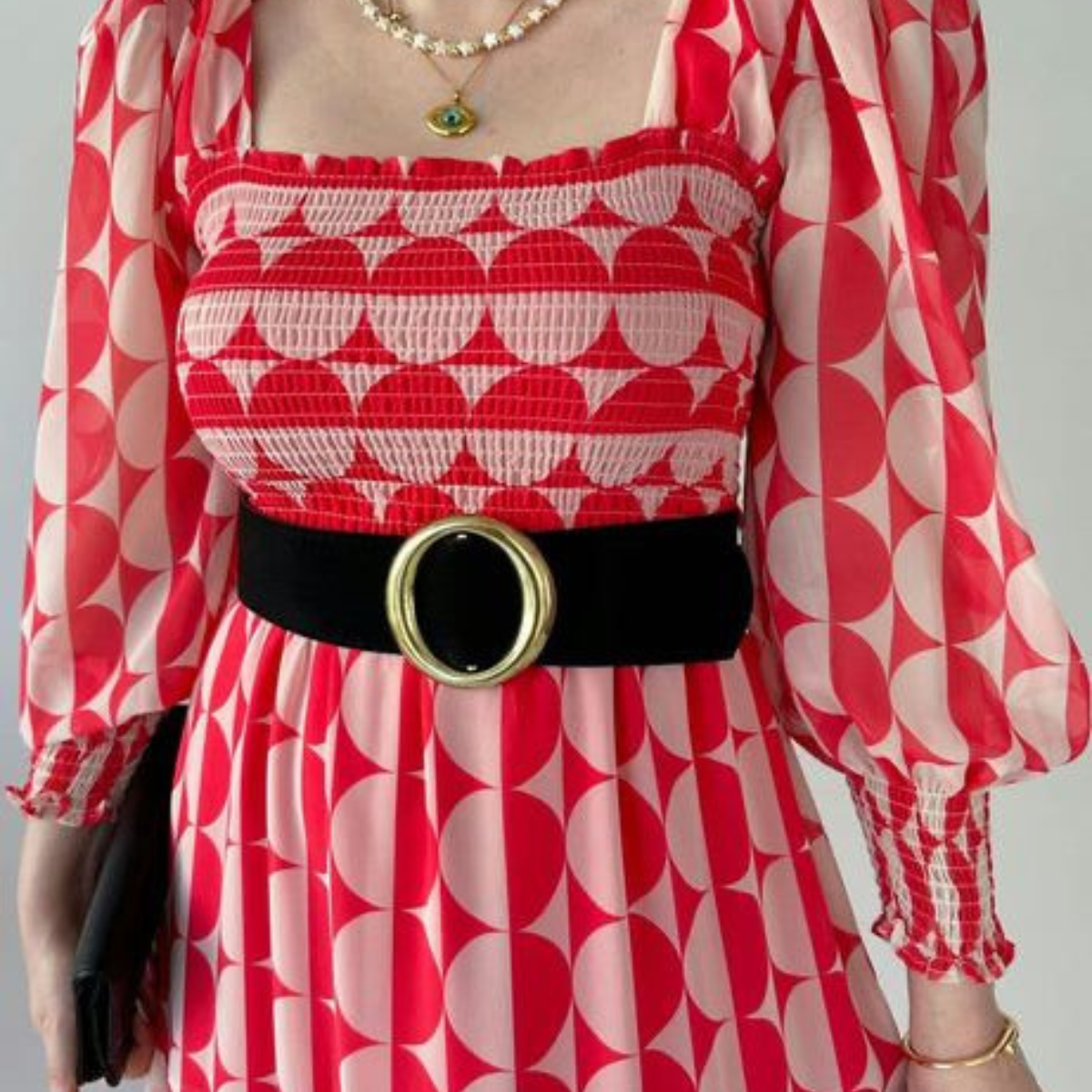  Chiffon Dress with Belt