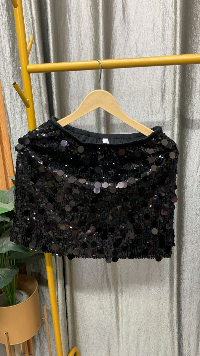 Coin Sequence Embedded Mini Skirt FC2493