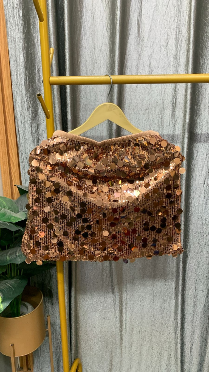 Coin Sequence Embedded Mini Skirt FC2493