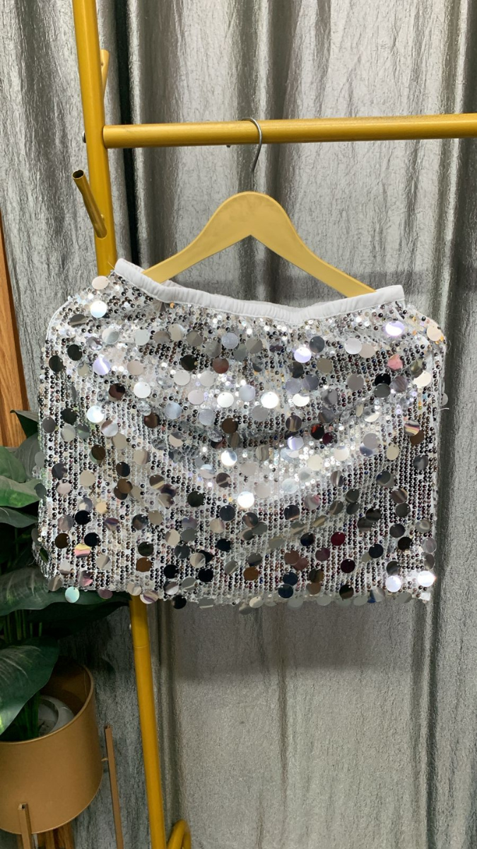 Coin Sequence Embedded Mini Skirt FC2493
