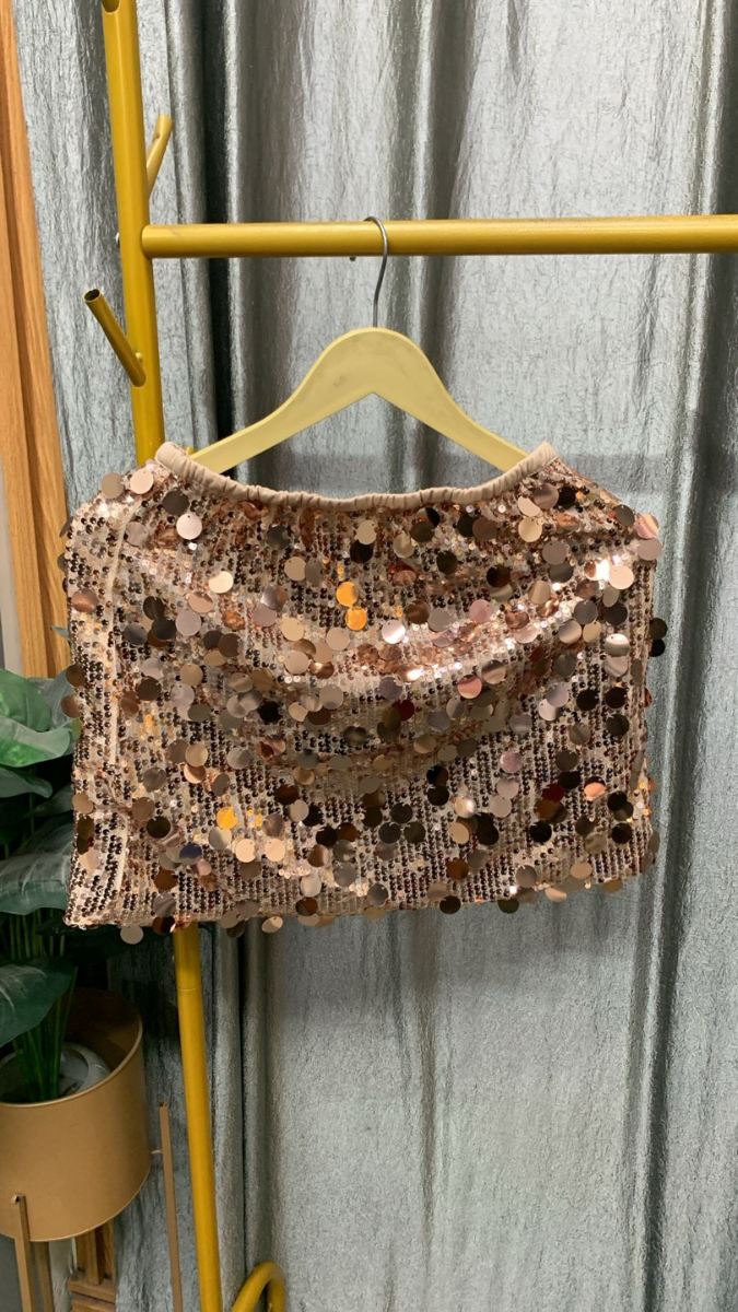 Coin Sequence Embedded Mini Skirt FC2493