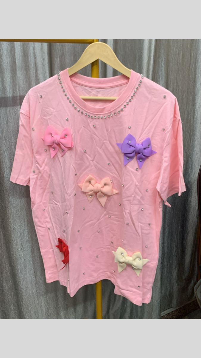 Colorful Bow With Rhinestone Embedded Top FC2264