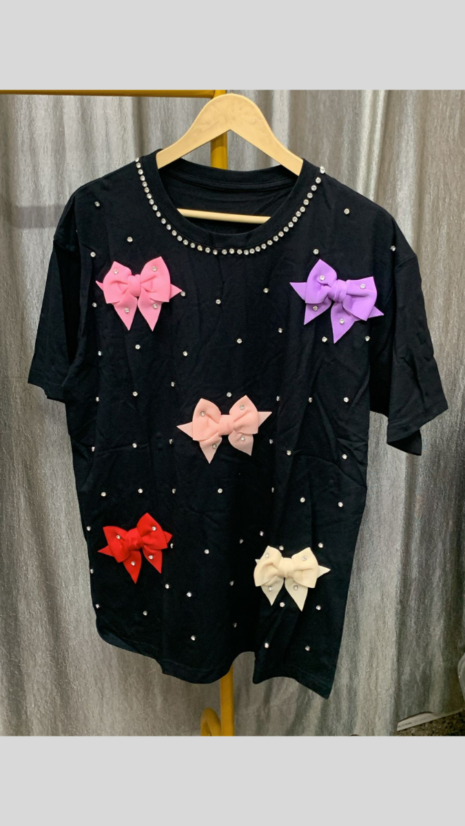 Colorful Bow With Rhinestone Embedded Top FC2264