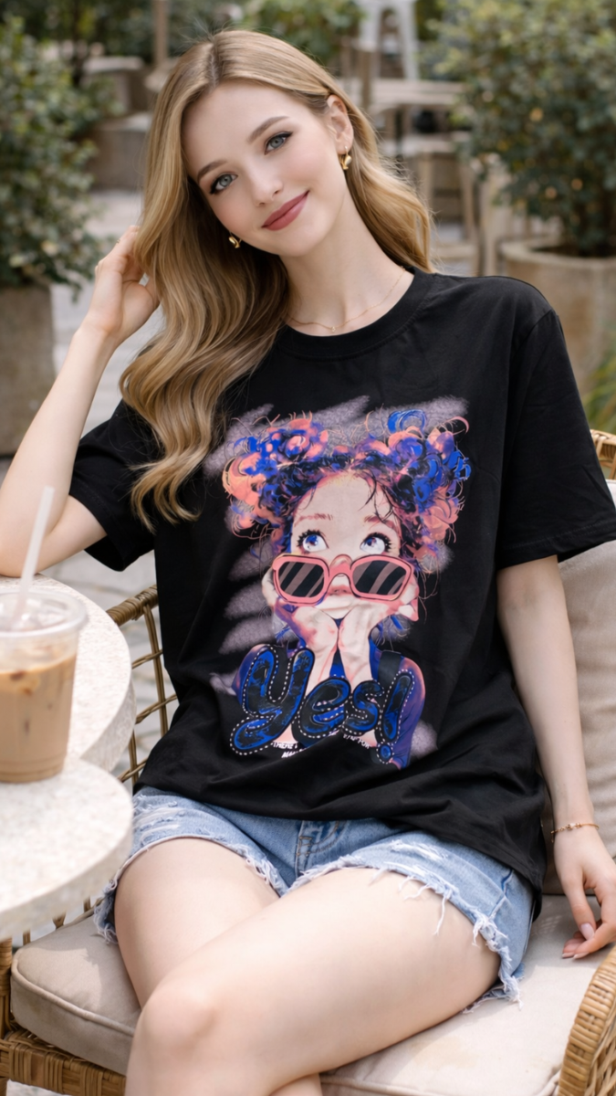 Colorful Hair Baby Printed T-Shirt FC2416