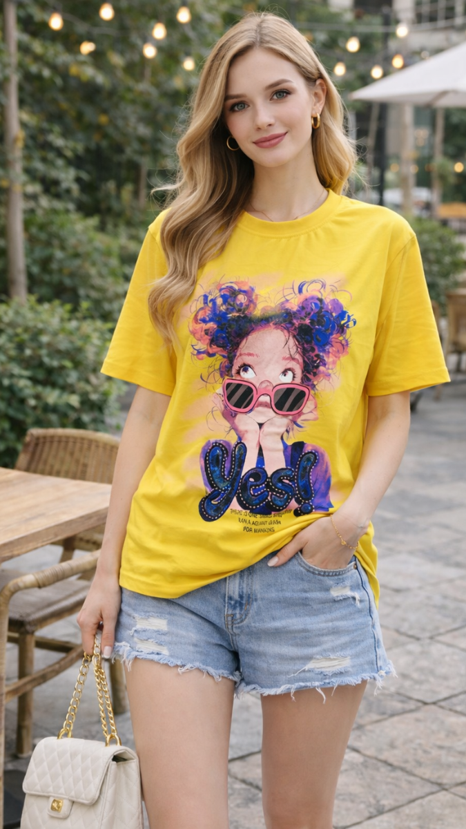 Colorful Hair Baby Printed T-Shirt FC2416