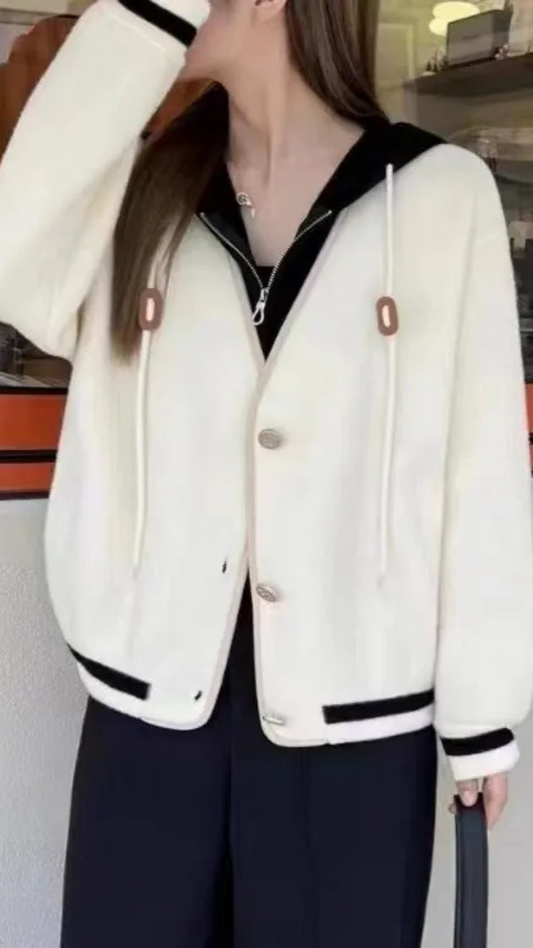 Coordinated Color Border Hoodie FC1754