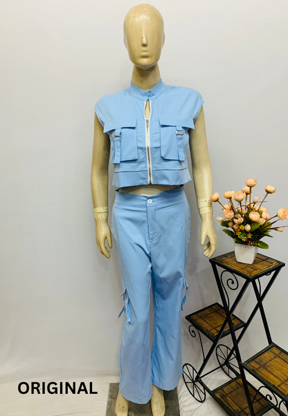 Crop Jacket Co- Ord Set