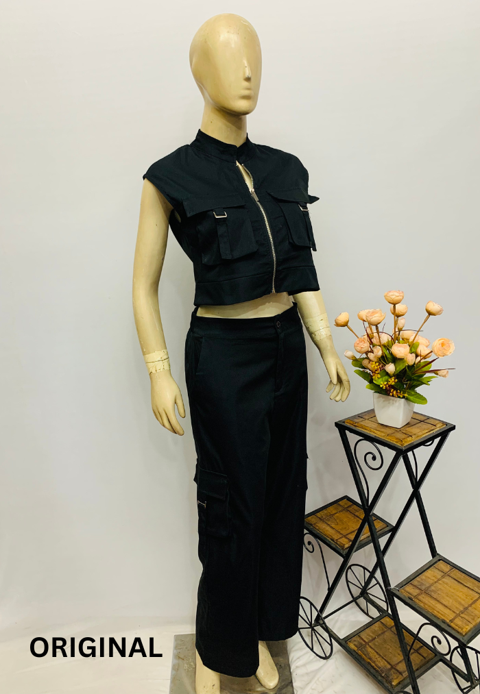 Crop Jacket Co- Ord Set