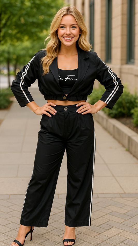 Crop Jacket Style Co- Ord Set FC1263