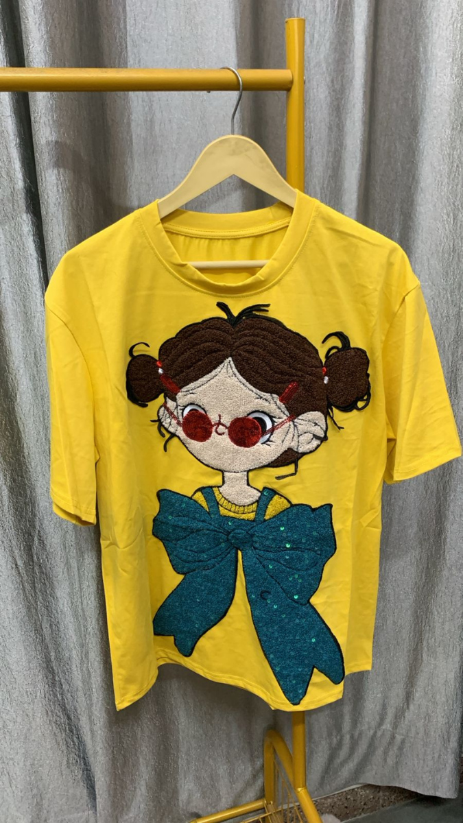 Curly Hair Baby Printed T-Shirt FC2415