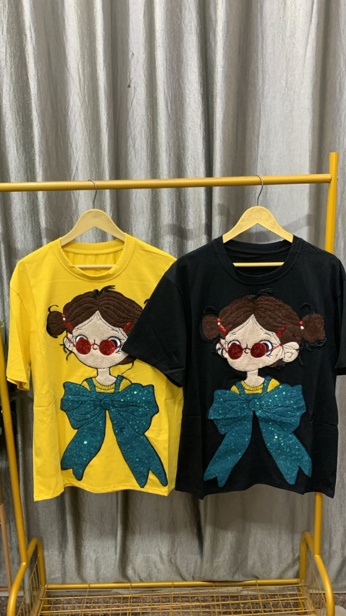 Curly Hair Baby Printed T-Shirt FC2415