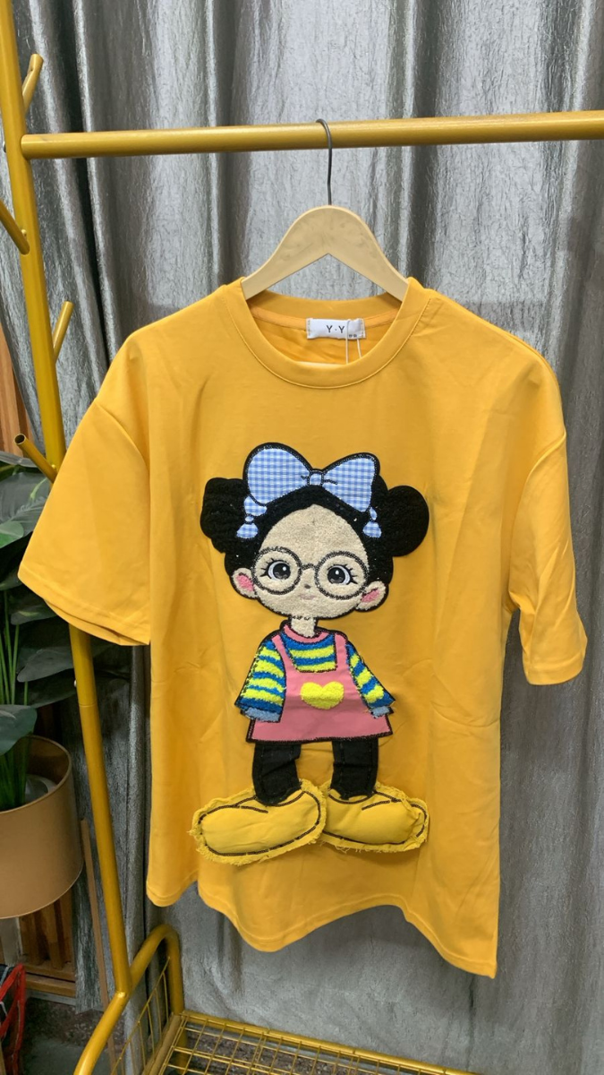 Cute Girl Round Neck Half Sleeve Top FC2437