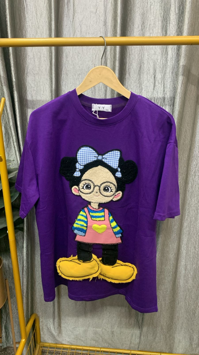 Cute Girl Round Neck Half Sleeve Top FC2437