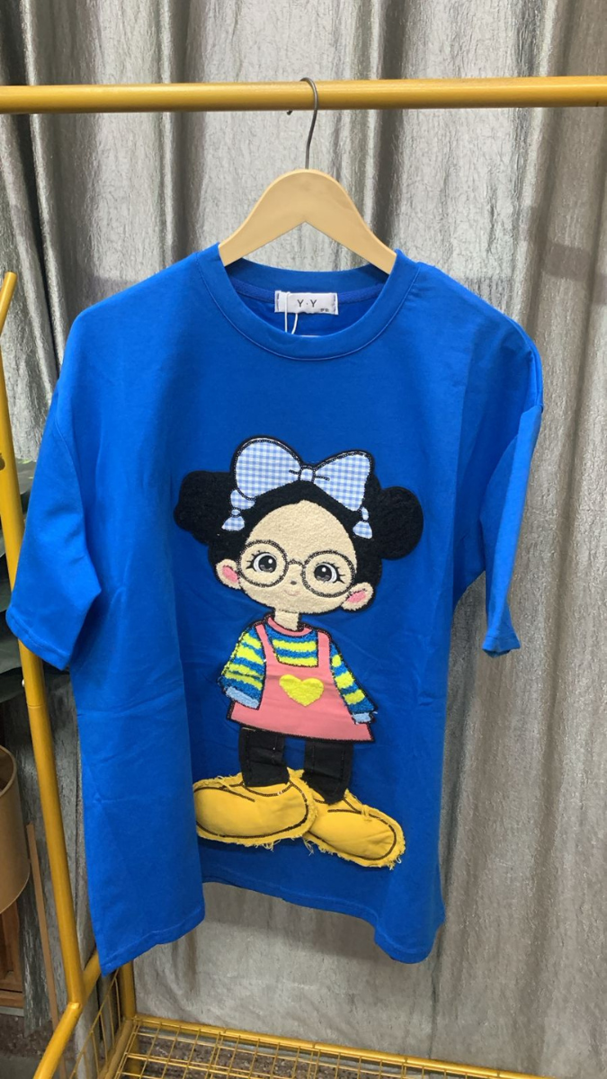 Cute Girl Round Neck Half Sleeve Top FC2437