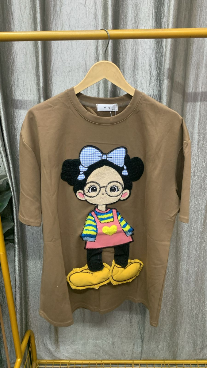 Cute Girl Round Neck Half Sleeve Top FC2437
