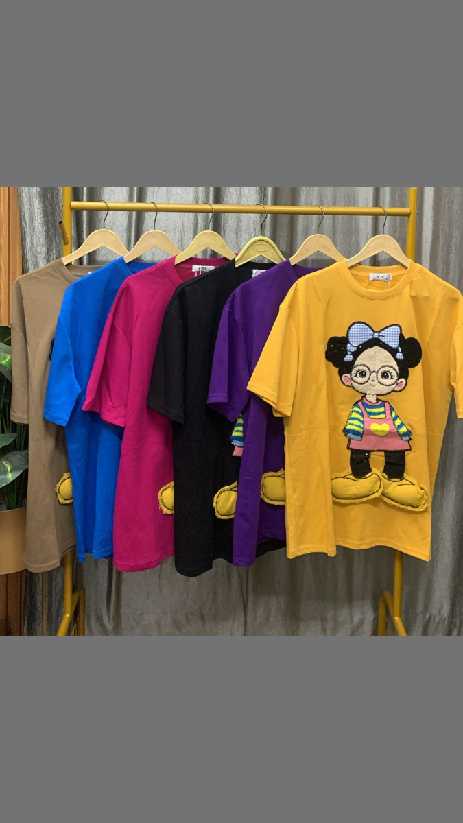 Cute Girl Round Neck Half Sleeve Top FC2437