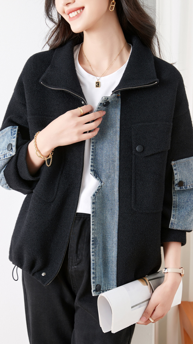 Denim Patchwork Coat FC1603