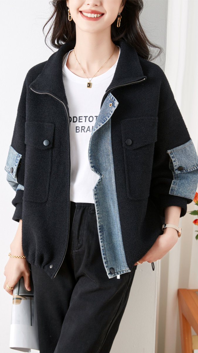 Denim Patchwork Coat FC1603