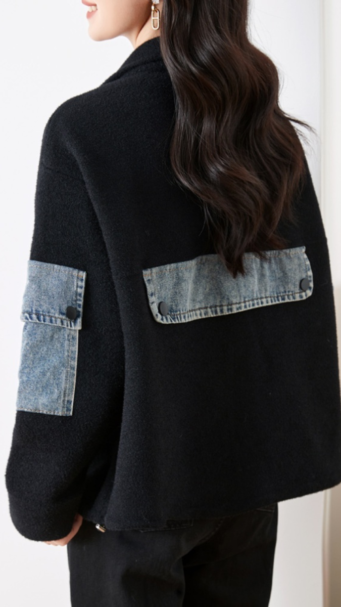 Denim Patchwork Coat FC1603