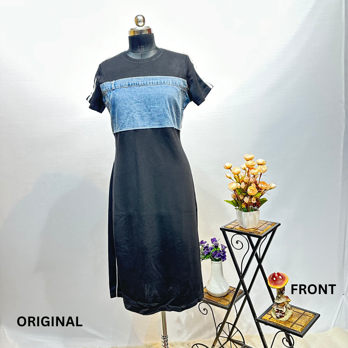 Denim Patchwork Dress