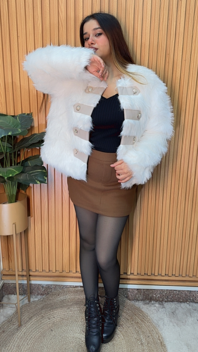 Designer Front Bubble Furr Coat FC2095