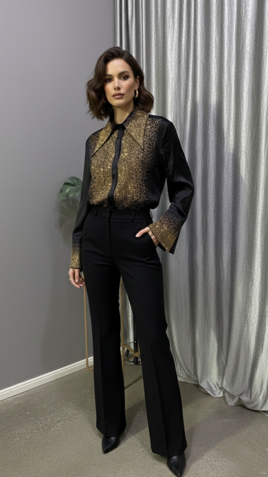 Designer Front With Pointed Collar Shirt FC2204