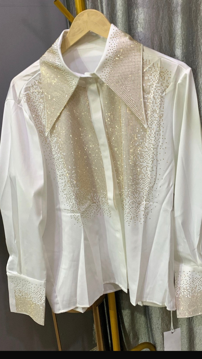 Designer Front With Pointed Collar Shirt FC2204