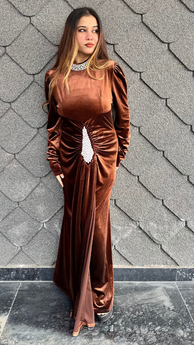 Designer Neckline And Waist Bodycon Dress FC2121