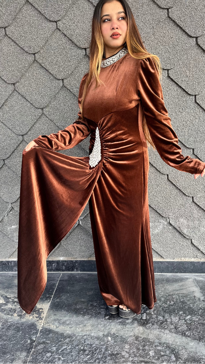 Designer Neckline And Waist Bodycon Dress FC2121