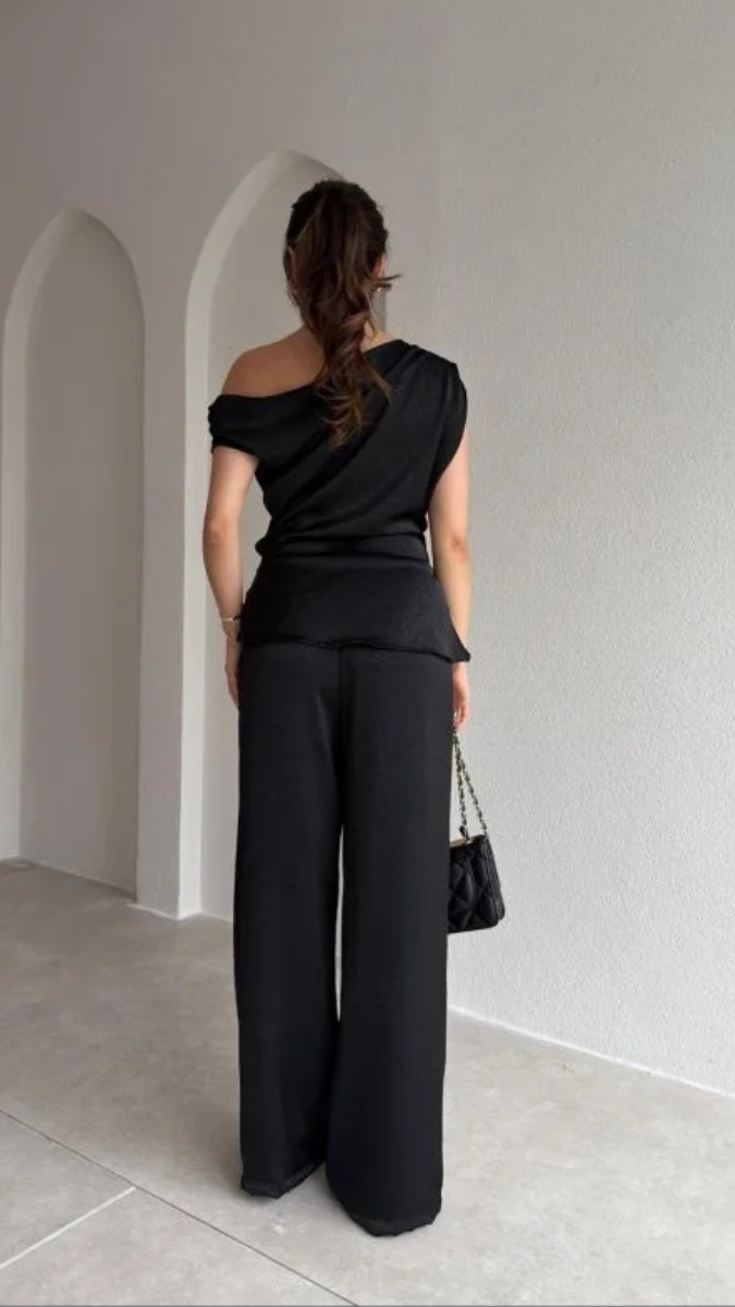 Designer One Shoulder Top With Loose Pant Coordset FC2422