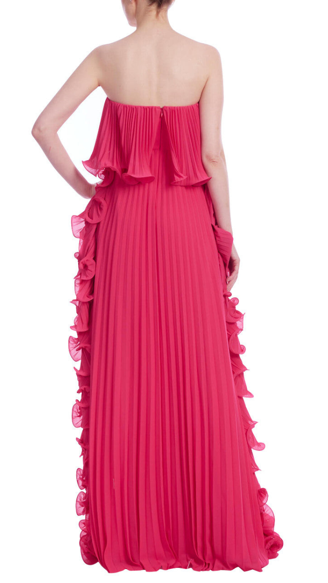Designer Ruffle Side Off Shoulder Dress FC2468